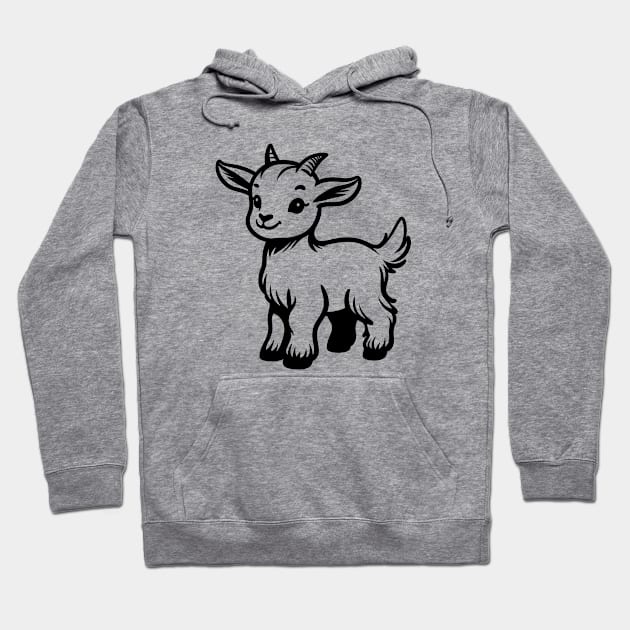 Cute Goat Hoodie by KayBee Gift Shop